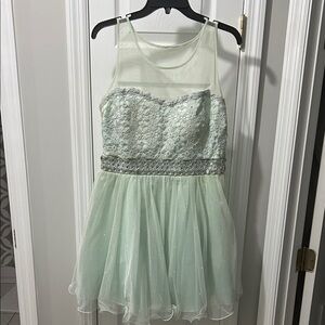 My Michelle Mint Green Lace Dress